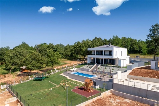 Fantastische moderne Villa mit beheiztem Pool und offenem Meerblick in der Gegend von Labin