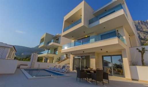 Four super-modern villas with swimming pools on Makarska riviera with panoramic sea view