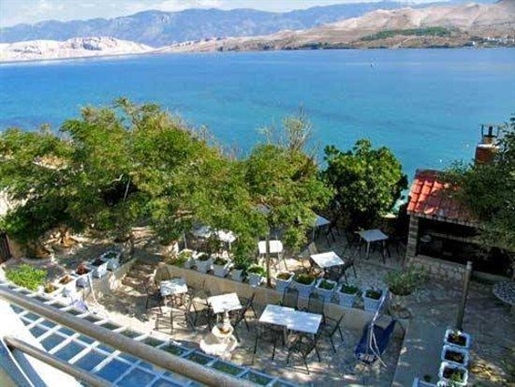 Spacious hotel on Pag, 1st line to the sea