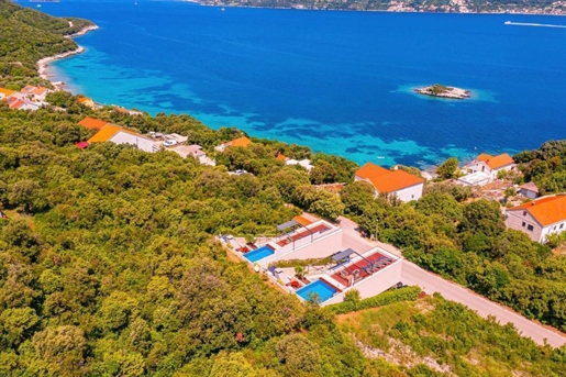 Paketverkauf der beiden modernen Luxusvillen auf Korčula, 50 Meter vom Meer entfernt