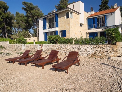 Unique property with two swimming pools first line to the sea in Supetar, island of Brac
