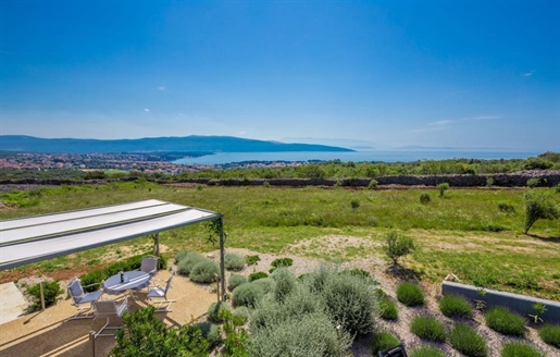 Contemporary design luxury villa with sea views on Krk
