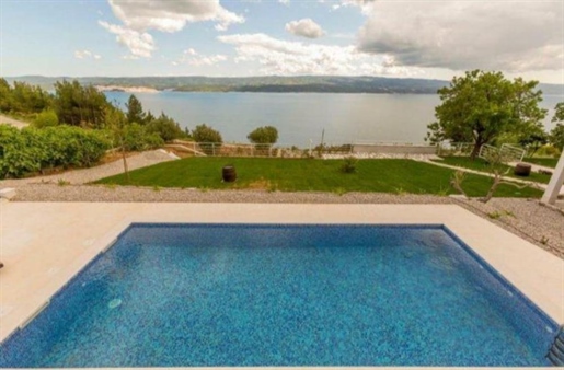 A villa in a quiet location with an open sea view in Nemira area, Omis riviera