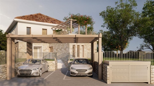 Three luxury villas in Kastelir area of Porec region, distant sea views