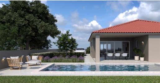 Charming new villa in Loborika with swimming pool