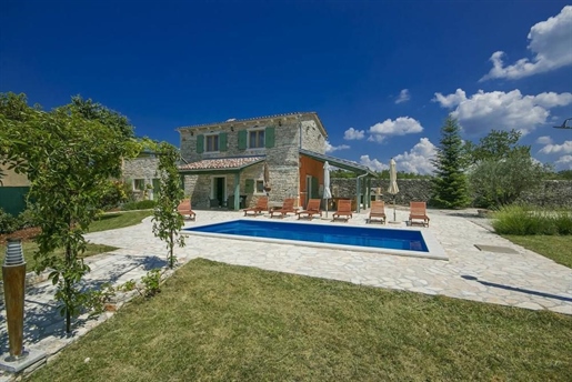 Stylish stone villa with swimming pool and additional building