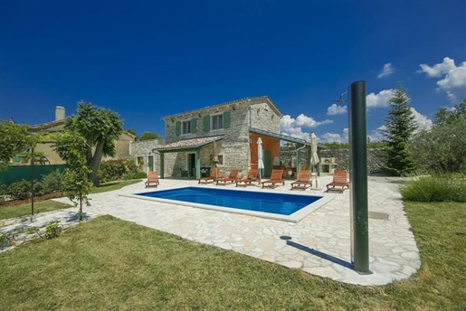 Stylish stone villa with swimming pool and additional building
