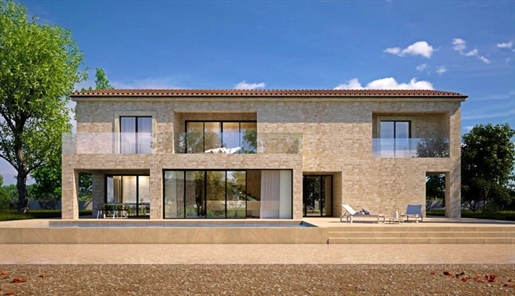 Hervorragende Mischung aus modernem und traditionellem Design für neue Villa in Motovun