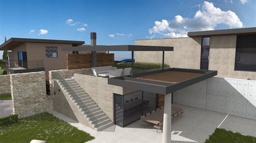 Luxury villa under construction with sea view in Vodnjan, within modern domain