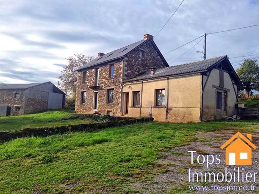 5 bed Farmhouse, separate apartment (to be renovated) and gite, large workshop, set on 2904m2 of lan