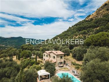 Stone farmhouse with swimming pool and olive grove