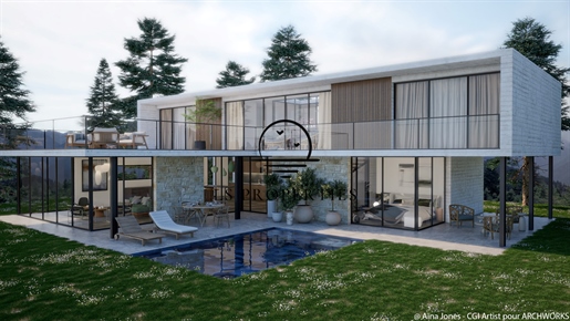 Project for Californian style villa to be built on land with sea and hills view.