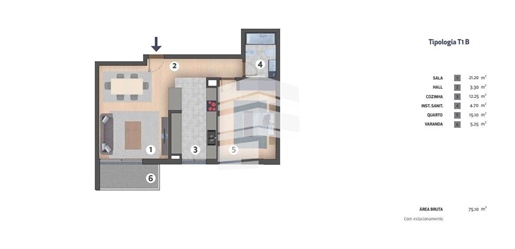 Nieuw appartement met 1 slaapkamer - dicht bij Forum Madeira en Praia Formosa - Hoge verdieping met