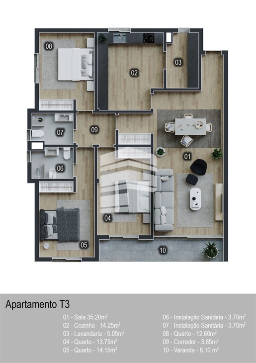 Apartamento T3 - Câmara de Lobos - último piso