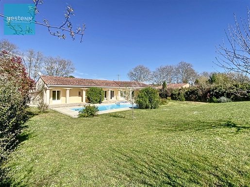 Villa 195m², double garage, jardin, piscine et jacuzzi, 5 min de Villefranche de Lauragais