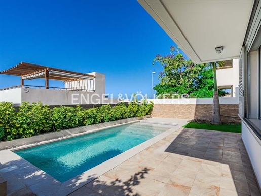 Modern house with pool and views