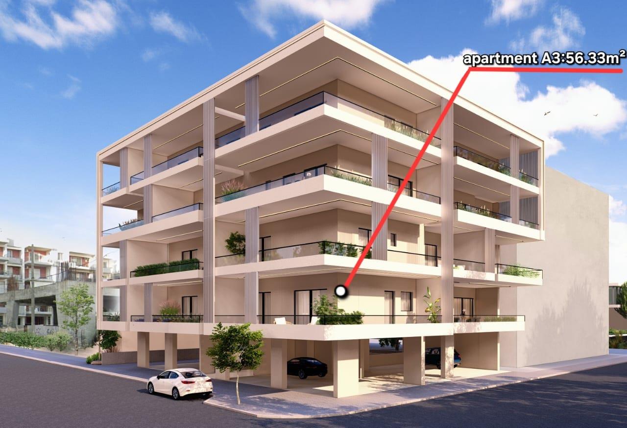 Eckwohnung 56,33 m² – Kalamata | 800 m vom Meer entfernt