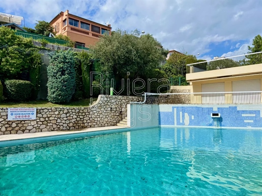 Nice Parc Imperial: Spacieux 4 pièces avec grande terrasse et vue mer panoramique, piscine