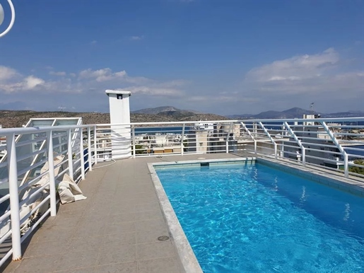 Penthouse for sale in Varkiza, Athens. Panoramic sea view