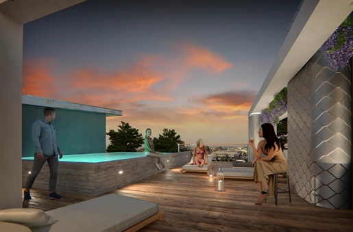 Duplex de luxe en construction à vendre à Kato Glyfada, avec utilisation exclusive de la piscine de