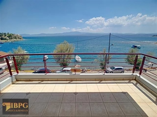 New front sea apartment 70sqm in Leukanti, Evia island.