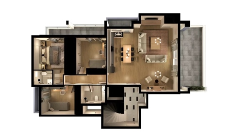 New luxury duplex apartment of 195sq.m in aeria Melissia