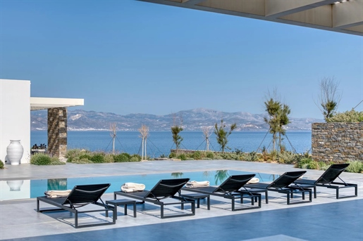 Villa met pension te koop in Filizi zijn van het eiland Paros, in de eerste lijn van de zee met ope