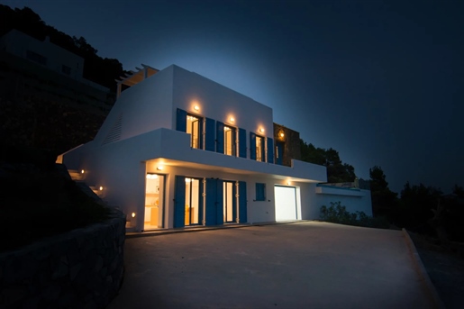 Villa de Luxe à Pefkos, Skyros : Vue à Couper le Souffle, Trois Appartements Indépendants, Piscine C