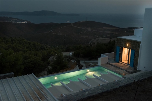 Villa de Luxe à Pefkos, Skyros : Vue à Couper le Souffle, Trois Appartements Indépendants, Piscine C