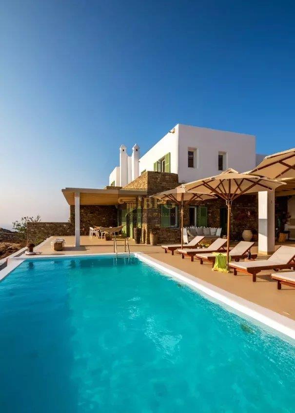 Amazing villa for sale in Mykonos island. Panoramic sea view.