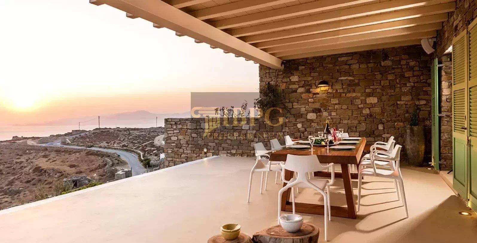 Amazing villa for sale in Mykonos island. Panoramic sea view.