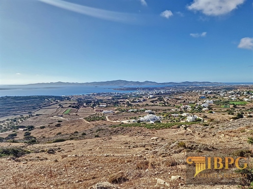 Terrain à bâtir spectaculaire avec vue majestueuse sur la mer à Agkeria, île de Paros