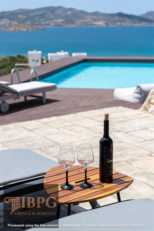 Paros | Opulent Seaside Villa with Unrivaled Views