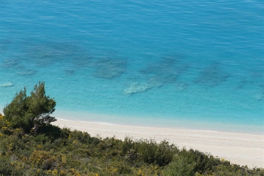 "Lefkada Island: Two stunning villas with pool and panoramic view of Kathisma Beach, including garag