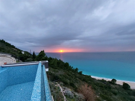 Villa complex with panoramic view in Kathisma beach, Lefkada island.