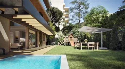 Luxury garden duplex with swimming pool for sale in Glyfada.