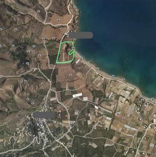 Front sea plot of land for sale close to the famous area of Mpallos, Chania Crete.