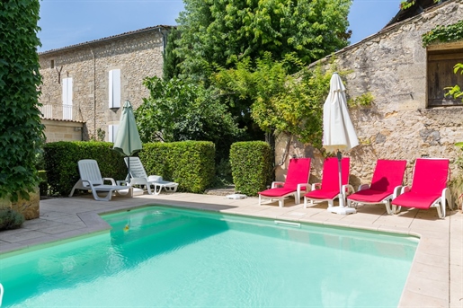 Very private village property with 7 bedrooms, pool and beautiful gardens.