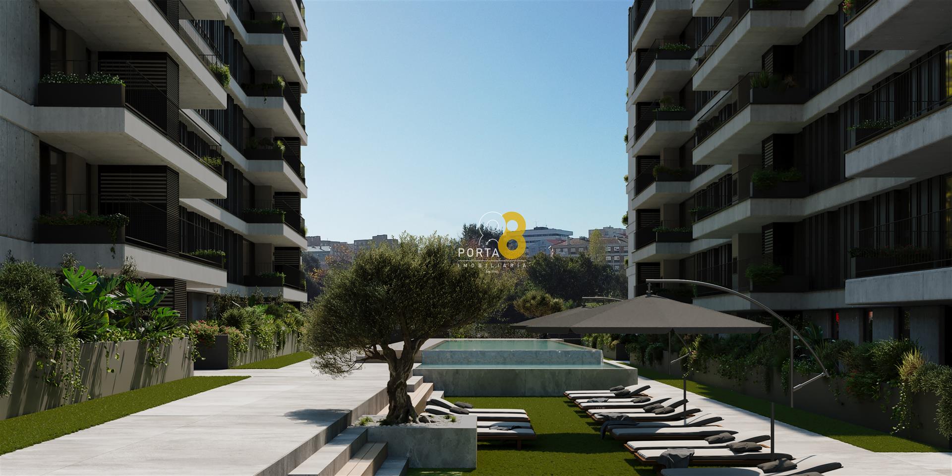 Wunderschönes T3 mit 3 Suiten, Balkon mit 50m2 und Garage für 2 Autos, Porto