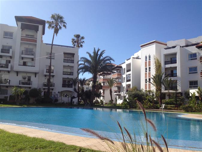 Marina von Agadir - Marokko, sehr schöne Wohnung 79 m 2, möbliert, verkauft Zugriff direkter Strand
