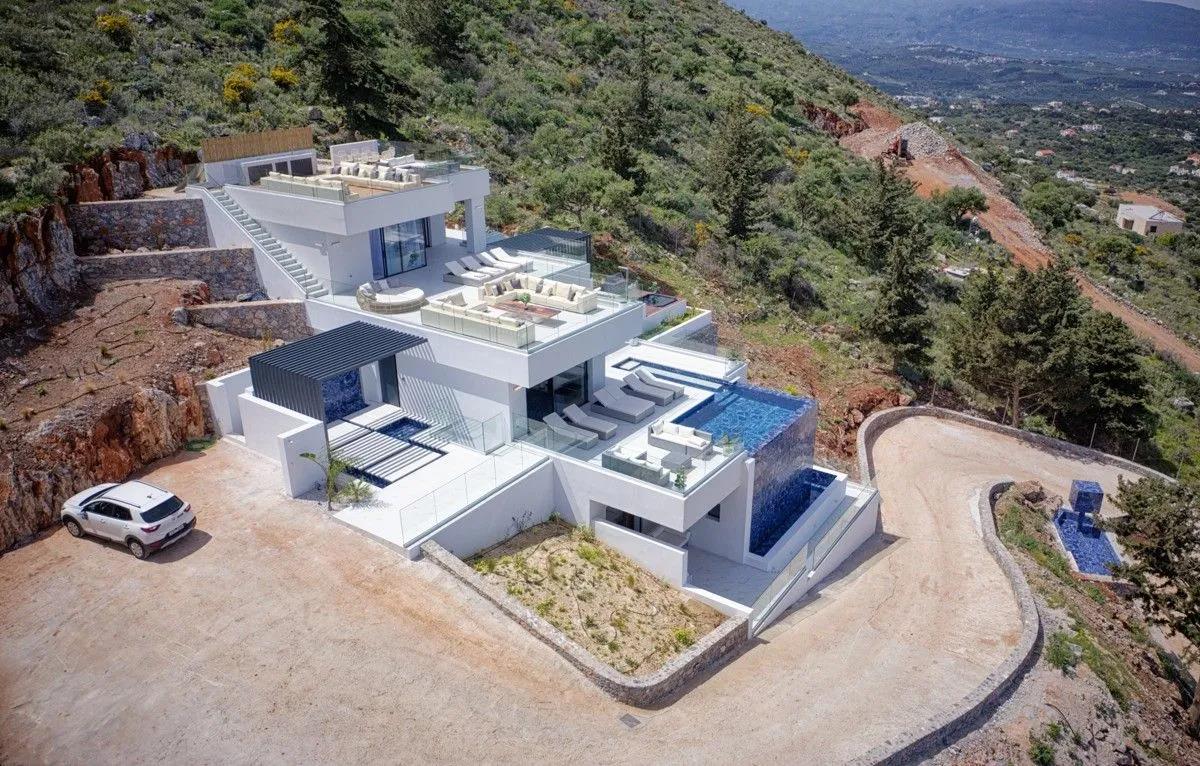 Sea View Designer Villa with Infinity Pool & Rooftop Bar – Chania, Crete Kokkino Chorio | 240m² | 4 