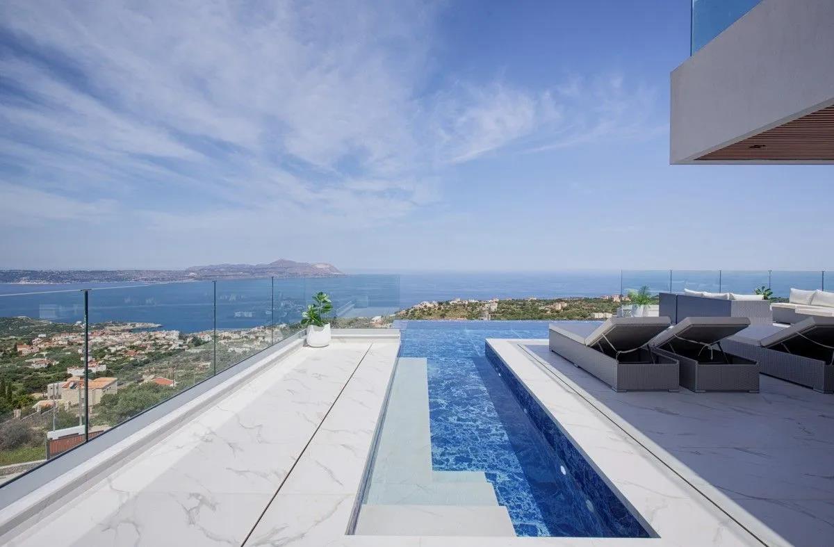 Sea View Designer Villa with Infinity Pool & Rooftop Bar – Chania, Crete Kokkino Chorio | 240m² | 4 