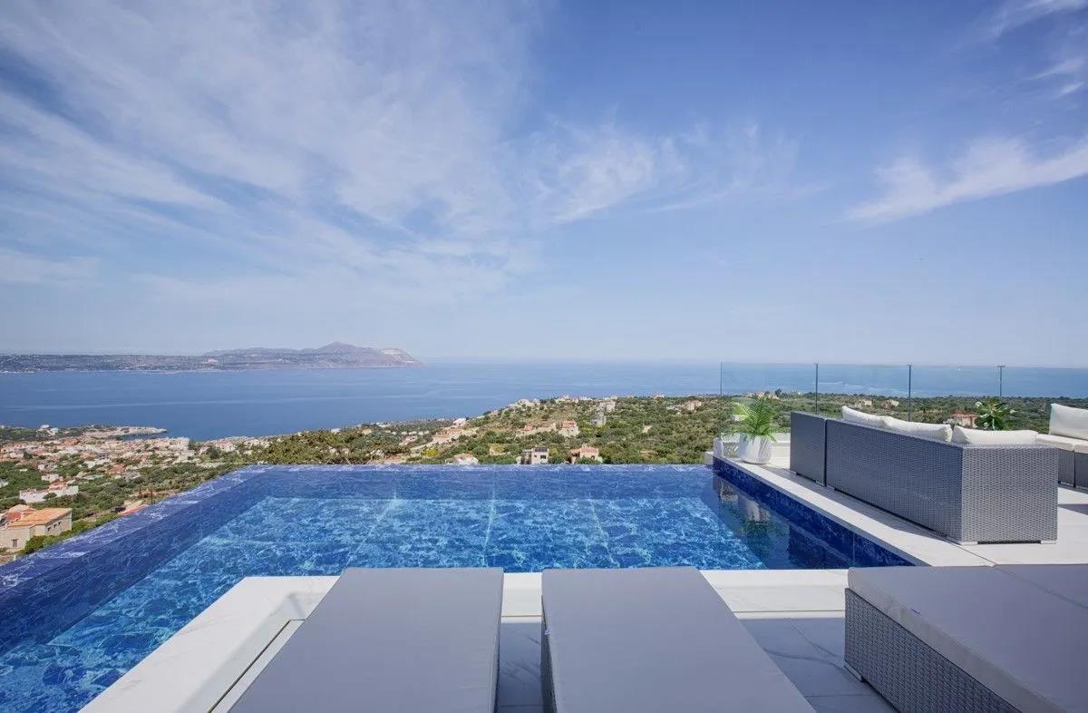Sea View Designer Villa with Infinity Pool & Rooftop Bar – Chania, Crete Kokkino Chorio | 240m² | 4 