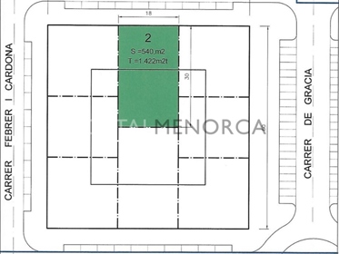 Plot suitable to build a block of flats in Mahón, Menorca.