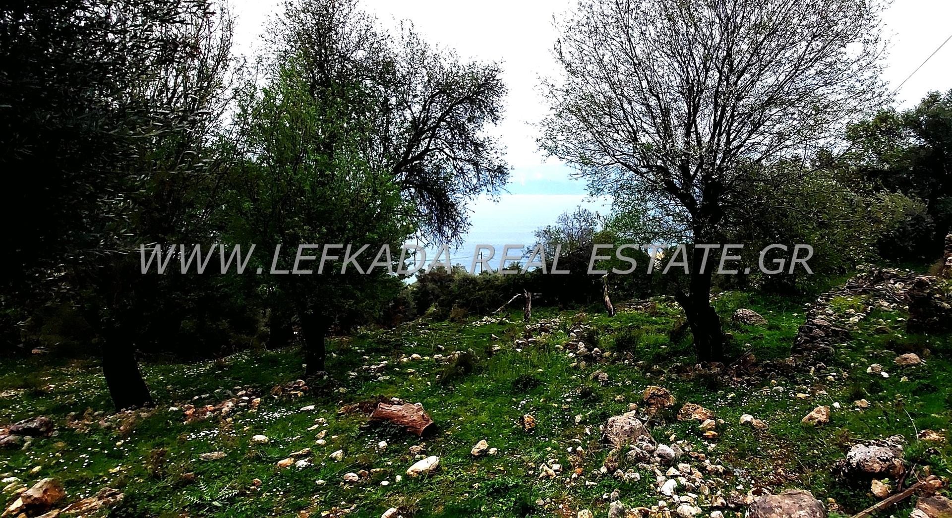 Plot of land with panoramic sea view in Nikiana Lefkada