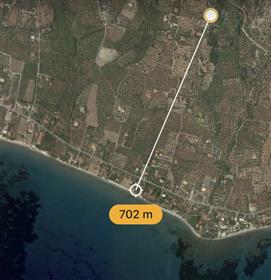 Vue sur la mer et proche de la plage Maison 80m² 2000m² Terrain Péloponnèse Messénie Agios Andreas