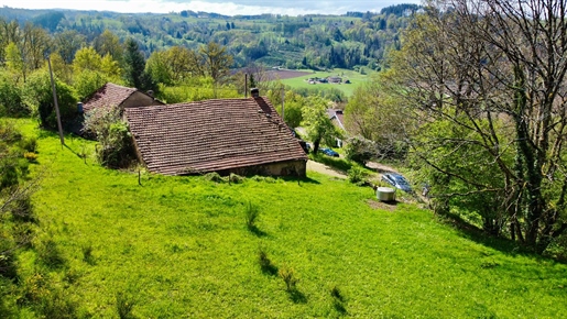 Sale farm to renovate and other small house, land of 90 ares, nice location Saint-Bresson €99,000