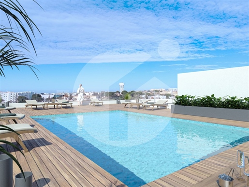 New 2 bedroom apartment with pool - Olhão