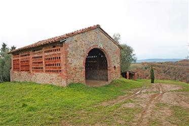 For sale farmhouse and barn to renovate with 7 ha of land in panoramic position