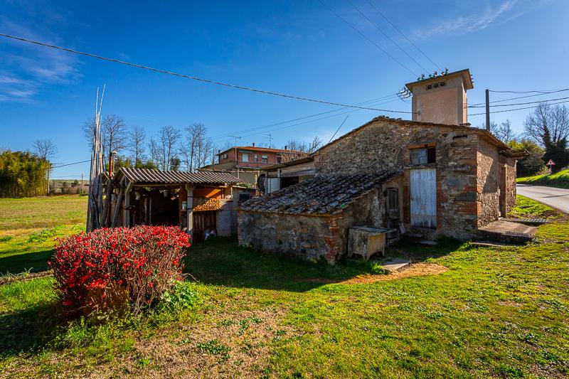 Volterra: House for sale with outbuildings and 3 hectares of land in a flat position